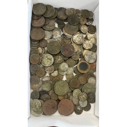 443 - Tray of vintage coins includes pre 1947 coins etc