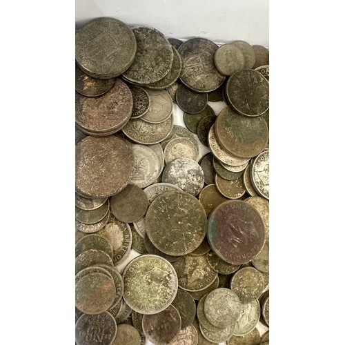 443 - Tray of vintage coins includes pre 1947 coins etc