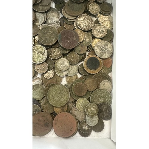 443 - Tray of vintage coins includes pre 1947 coins etc