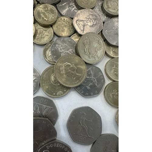 441 - Selection of old £1, £2 and 50p coins approximately £70 in total