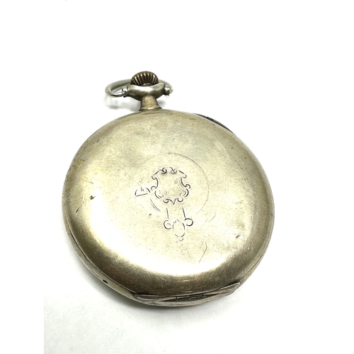 566 - Antique silver omega pocket watch the ticks and stops fully wound