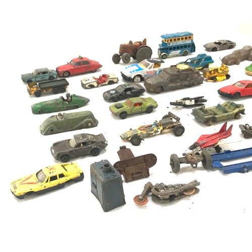 102 - Selection of vintage diecast cars includes Match box and Corgi