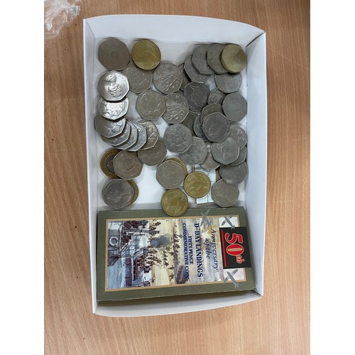 445 - Selection of collectable 50ps and £2 coins