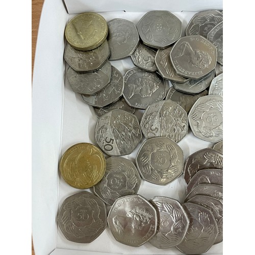 445 - Selection of collectable 50ps and £2 coins