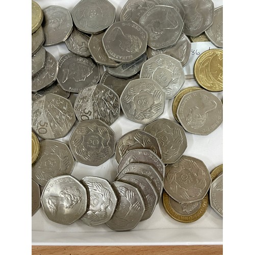 445 - Selection of collectable 50ps and £2 coins