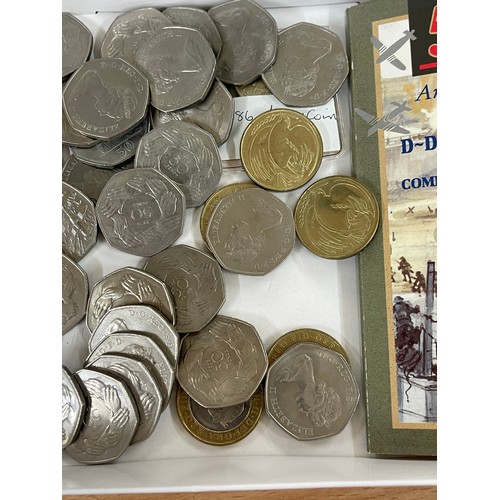 445 - Selection of collectable 50ps and £2 coins