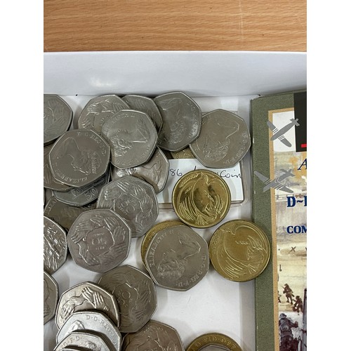 445 - Selection of collectable 50ps and £2 coins