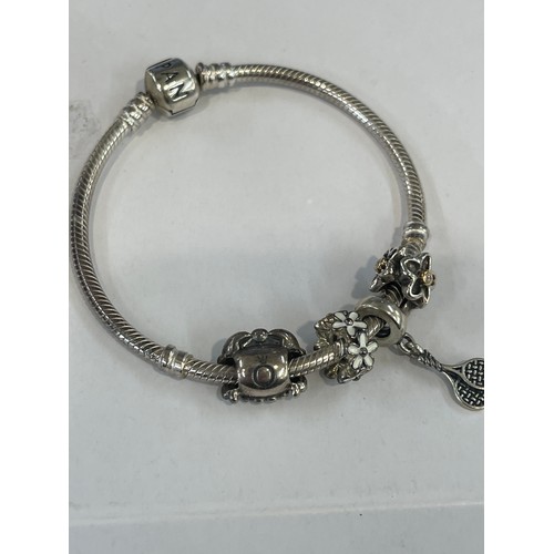 511 - Pandora bracelet and 4 charms