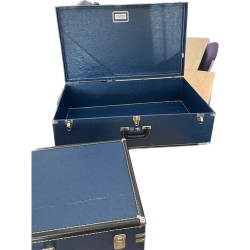 268 - Two travel trunks largest measures approx 10 inches deep, 32 inches long, 19 wide