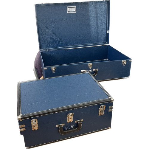 268 - Two travel trunks largest measures approx 10 inches deep, 32 inches long, 19 wide