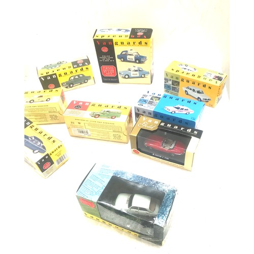 93 - Selection of Van Guards boxed cars includes Essex Police, Zircon Blue etc