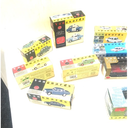 93 - Selection of Van Guards boxed cars includes Essex Police, Zircon Blue etc