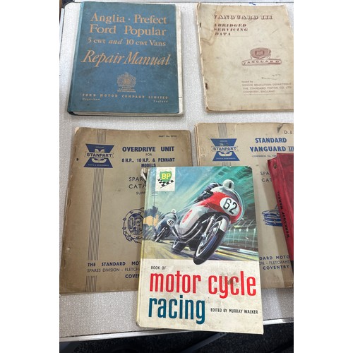 225 - Selection of vintage car instruction manuals to include Jaguar, Austin 12, Ford etc