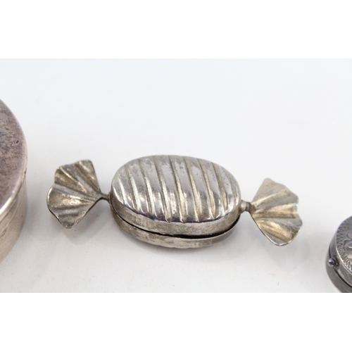 54 - 3 x .925 sterling pill / trinket boxes