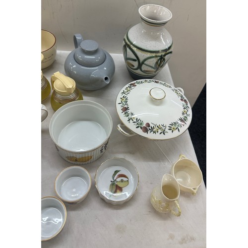 156 - Selection of miscellaneous includes vases, tea pot, denby, royal Worcester etc