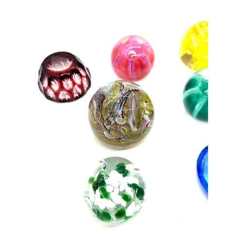 549 - Selection of assorted glass paper weights