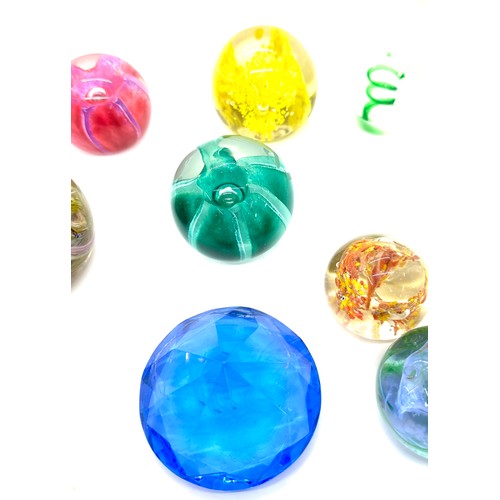 549 - Selection of assorted glass paper weights