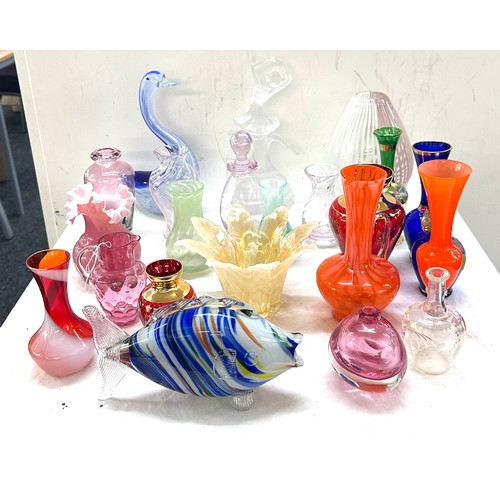 223 - Selection of assorted coloured glassware