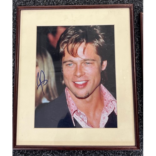 72 - Authentic framed signed autograph by Michael Douglas and Brooks, Brad Pitt approximate frame measure... 