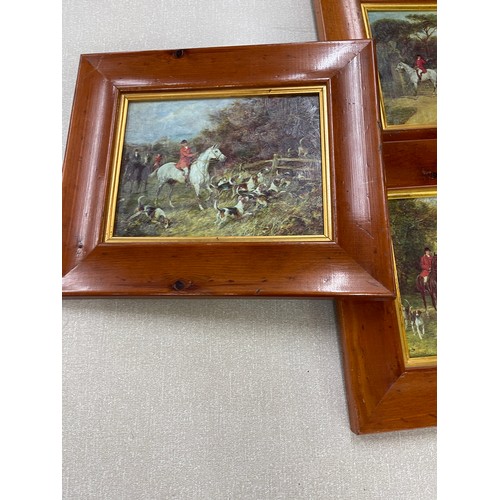 89 - Selection of Hunting scene prints 11 inches tall 13 inches wide