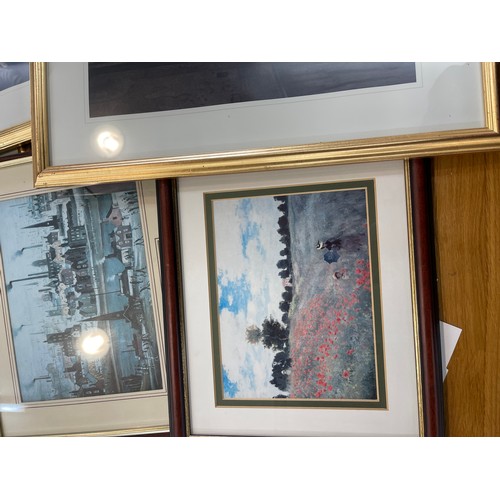 9 - Selection of framed pictures and prints largest measures 17 inches tall 15 inches wide