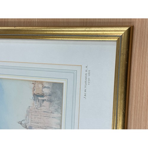 35 - 2 Framed prints by J.M.W Turner 15 inches tall 16 inches wide