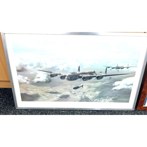 64 - 2 framed military prints, one by Maurice Gardner, largest measures Width 30.5 inches, Height 23 inch... 