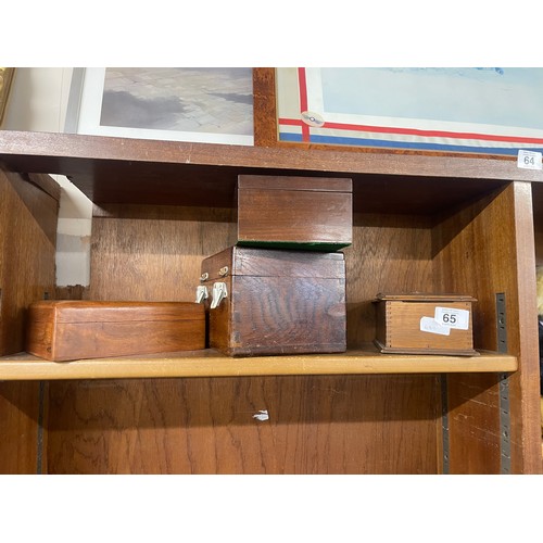 65 - Selection of wooden storage boxes