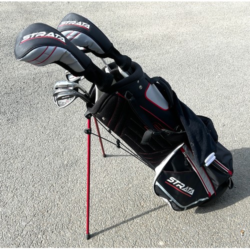 262 - Strata golf bag and a selection of clubs to include Strata etc