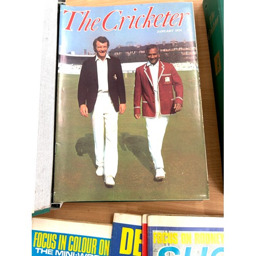 232 - Selection of vintage cricket and shoot football magazines 1970's