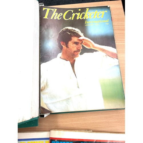 232 - Selection of vintage cricket and shoot football magazines 1970's