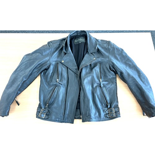 256 - Vintage bikers paradise leather jacket size 44