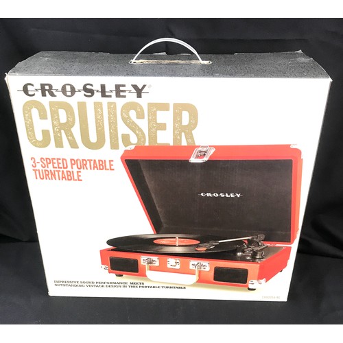 170 - Boxed Crosley Cruiser 3 Speed portable turntable, untested