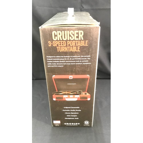 170 - Boxed Crosley Cruiser 3 Speed portable turntable, untested