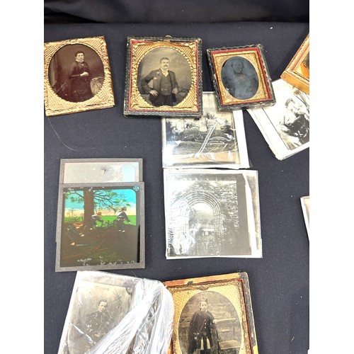 112 - Selection of vintage negative photographs and glass slides