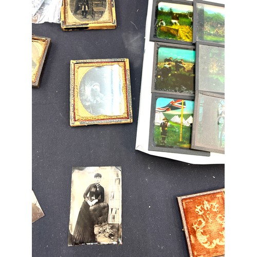 112 - Selection of vintage negative photographs and glass slides