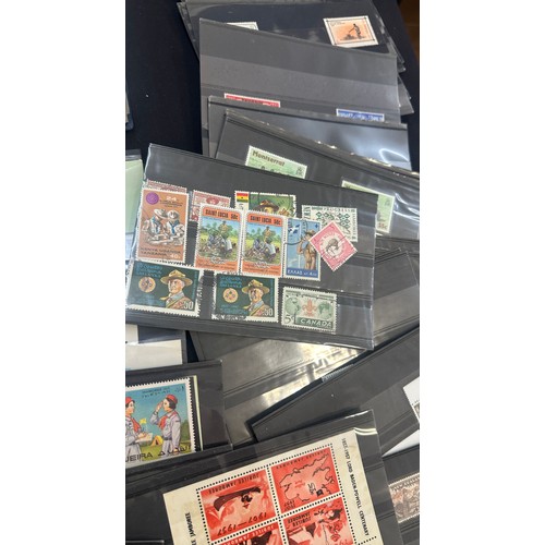 129 - Selection of vintage cigarette cards and stamps