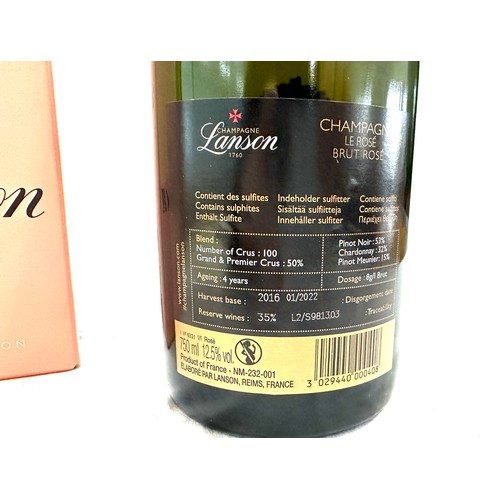 66 - Boxed Lanson Champagne le rose, 750ml , The championships Wimbledon