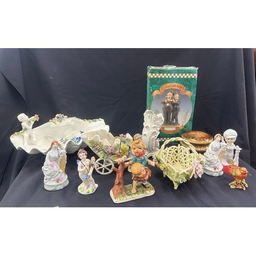 244 - Selection of ornaments and figures to include bowls, some Capodimonte style etc