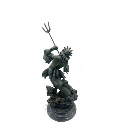 98 - Vintage bronzed figure of Briseida God of the Sea overall height 15 inches