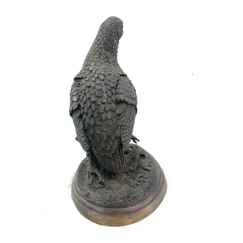 20 - Vintage bronzed figure of a grouse bird signed Mene overall height 9 inches