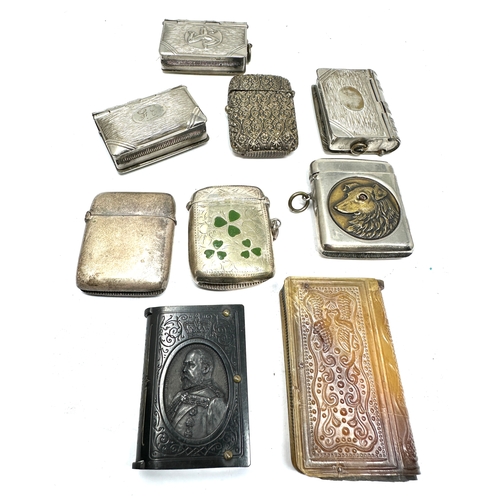 546 - selection of antique vesta cases