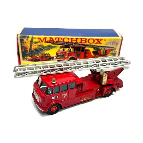 543 - Lesney Matchbox King Size K-15 Merryweather Fire Engine Darker Red with Box