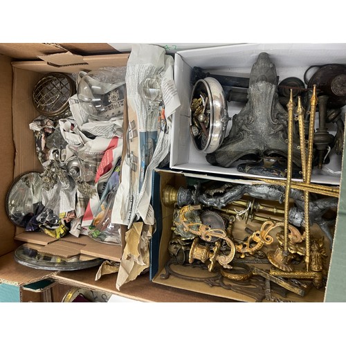 206 - 2 Boxes of vintage lighting ware