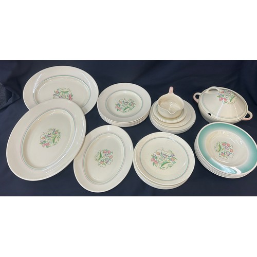 231 - Large selection of part dinner service ' Susie Cooper' to include meat plates, bowls etc - A/F