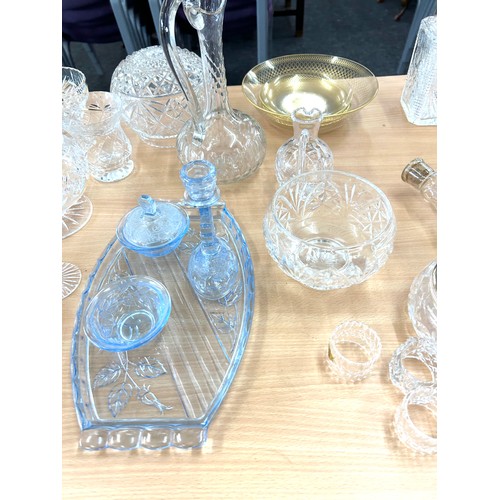 279 - Selection of glassware to include decanters, lamp etc