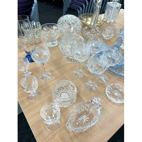 279 - Selection of glassware to include decanters, lamp etc