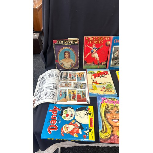 144 - Quantity of vintage annuals to include ' School boy stories', Old cinema ones etc