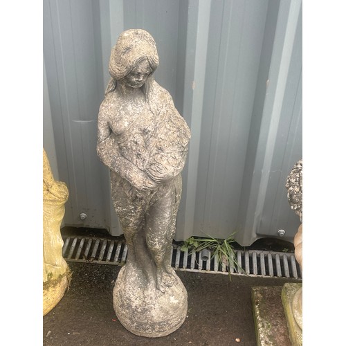 100Z - Tall concrete garden statue, height approximately 34 inches tall