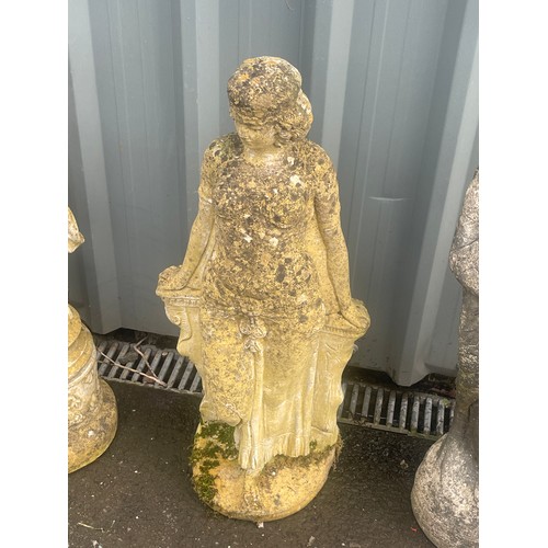 101A - Tall concrete garden statue, height approximately 30 inches tall